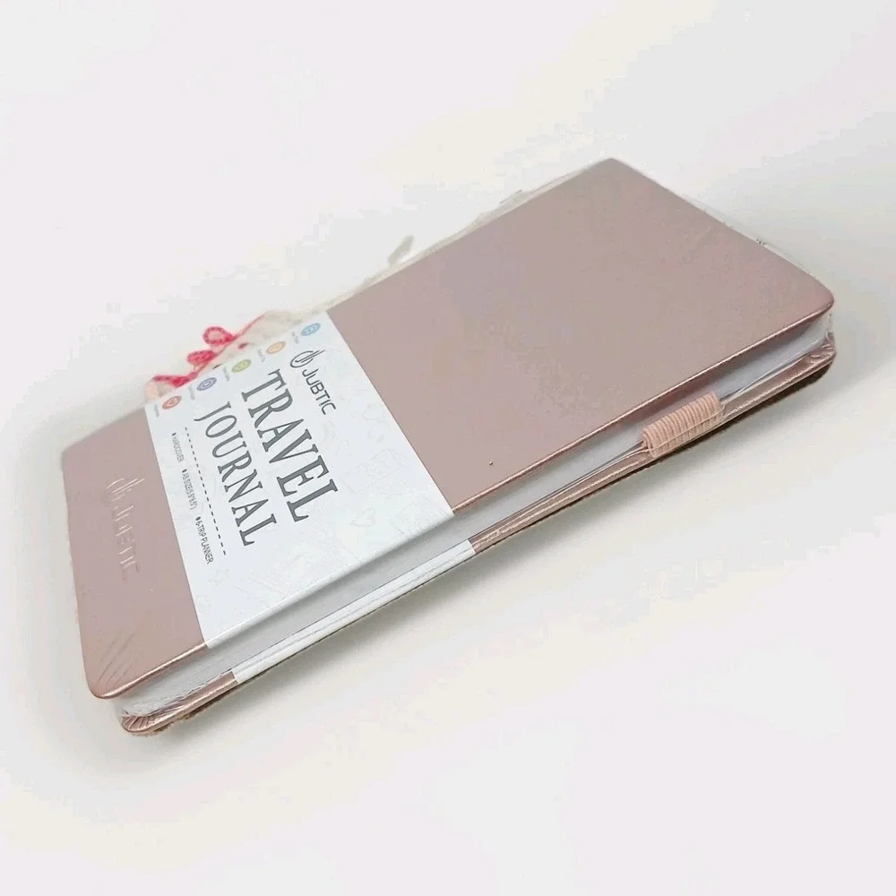 Travel Journal A5 Rose Gold‎ Faux Leather Sealed Wanderlust Vacation RV Planner